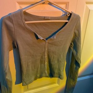 brandy melville sage green long sleeve